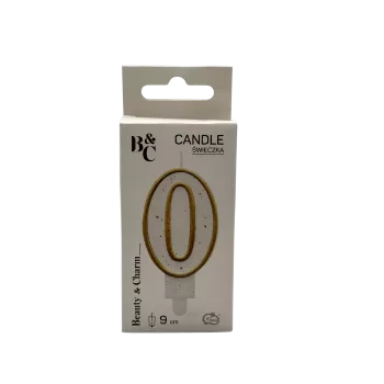 Świeczka Cyferka ,,0" 9 cm...