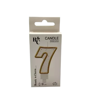 Świeczka Cyferka ,,7" 9 cm...