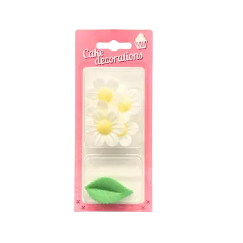 Kwiaty Białe Z Listkami...