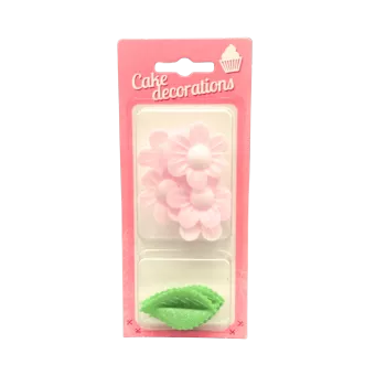 Kwiaty Różowe Z Listkami...