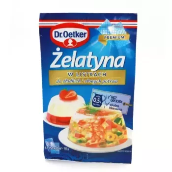 Żelatyna W Listkach 10 g -...